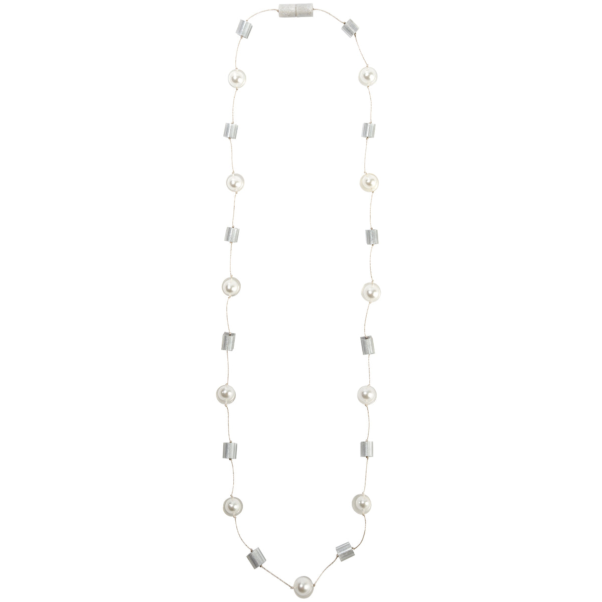 Pearl &amp; Resin Bead Long Necklace