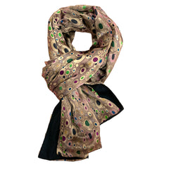 柚香光　Movement Tweed Stole Abstract 26-005-klimt-gold-
