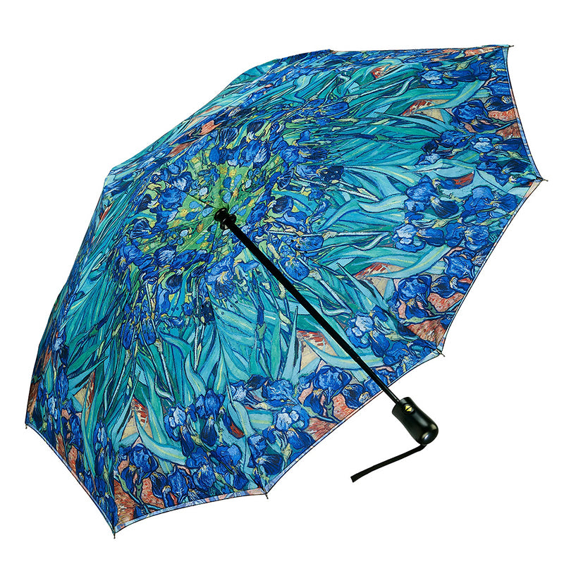 Van Gogh&#39;s &lt;i&gt;Irises&lt;/i&gt; Reverse Close Folding Umbrella
