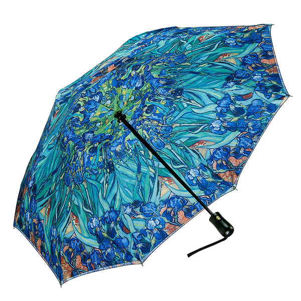 Van Gogh's Irises Reverse Close Folding Umbrella - Getty Museum Store