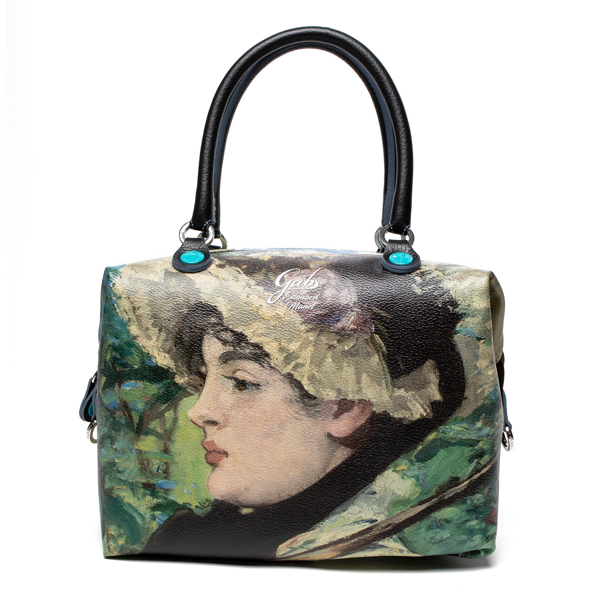 Getty Small Convertible Hand Bag Featuring Manet's Jeanne Spring by Gabs, Italy