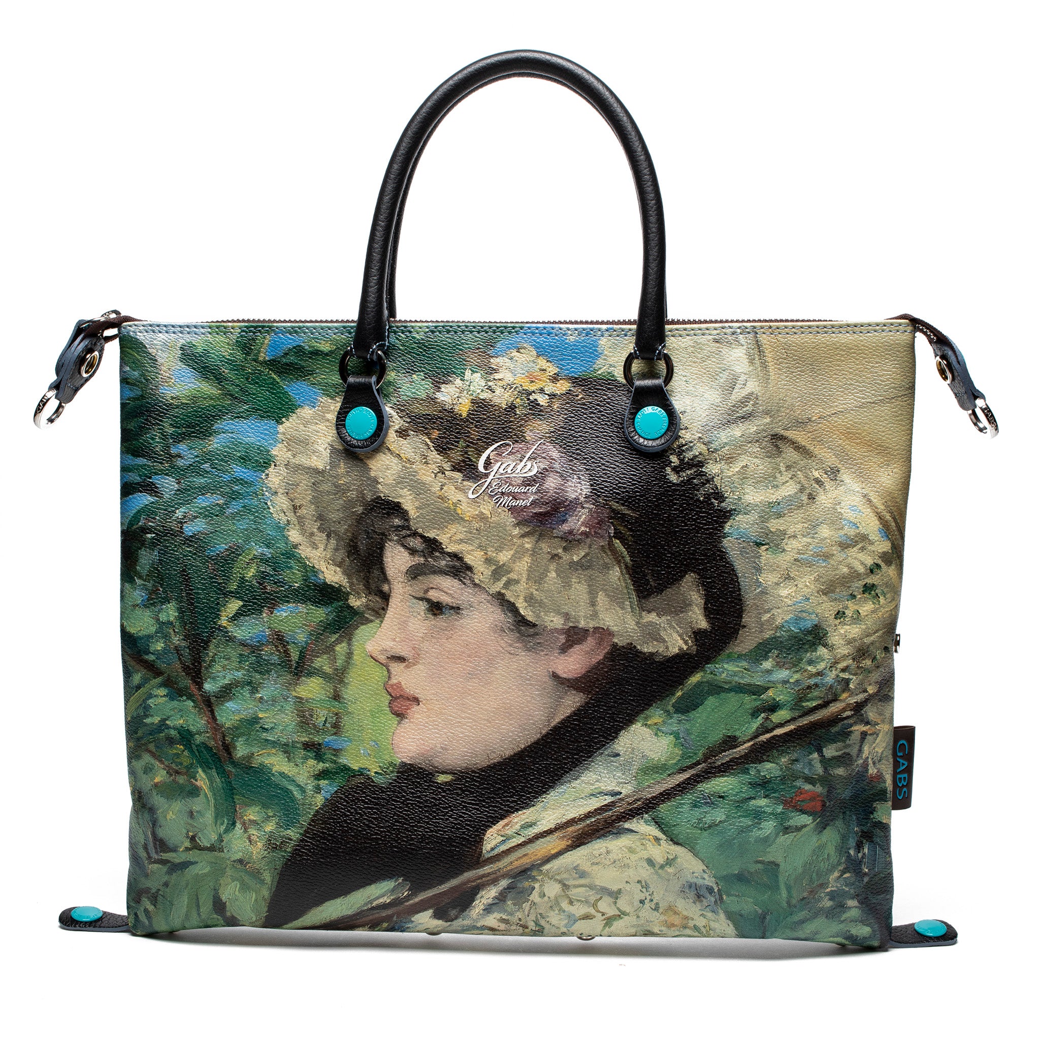 Small Convertible Hand Bag featuring Manet's Jeanne Spring by Gabs