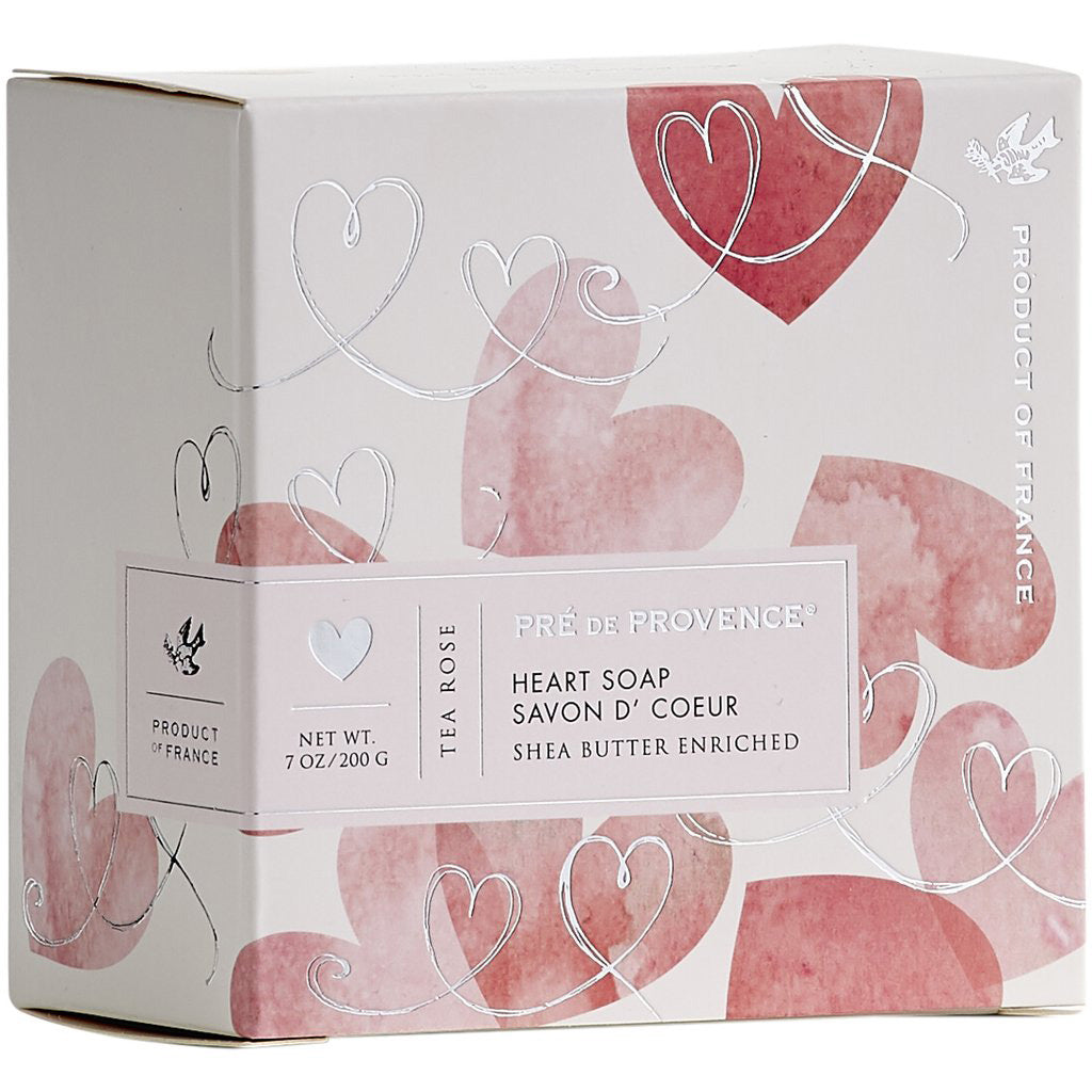 Heart Shaped French Artisan Soap - Tea Rose