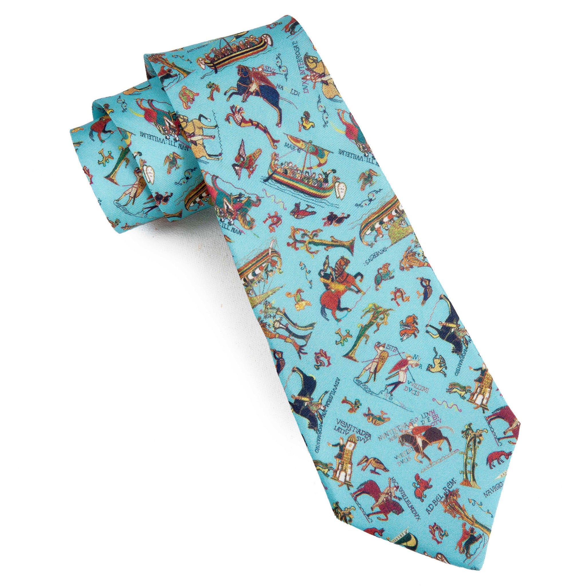 Light Blue Tapestry Kids Necktie