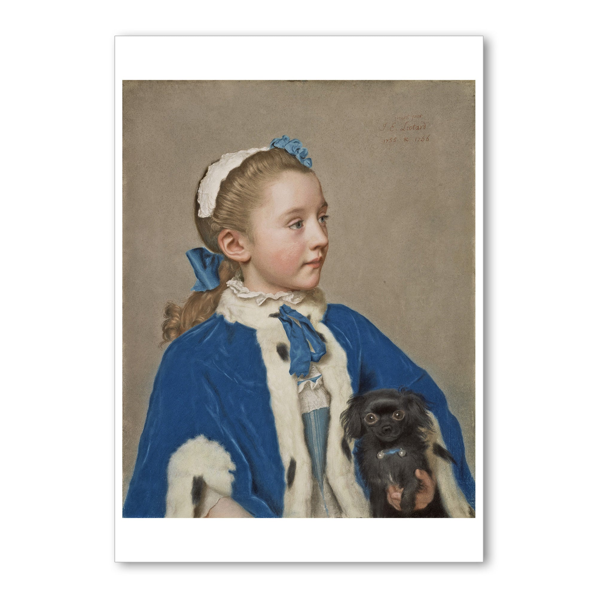 Liotard-Portrait of Maria Frederike at Age Seven- 5"x7" Note Card | Getty Store