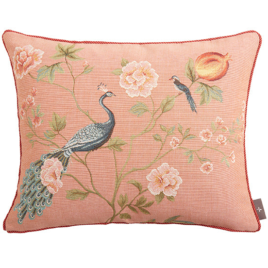 Pomegranate Peacock Tapestry Pillow