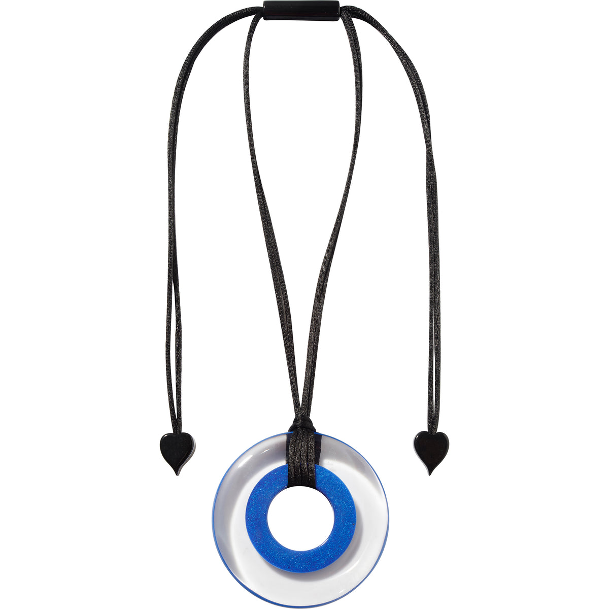 Blue Resin Disc Necklace