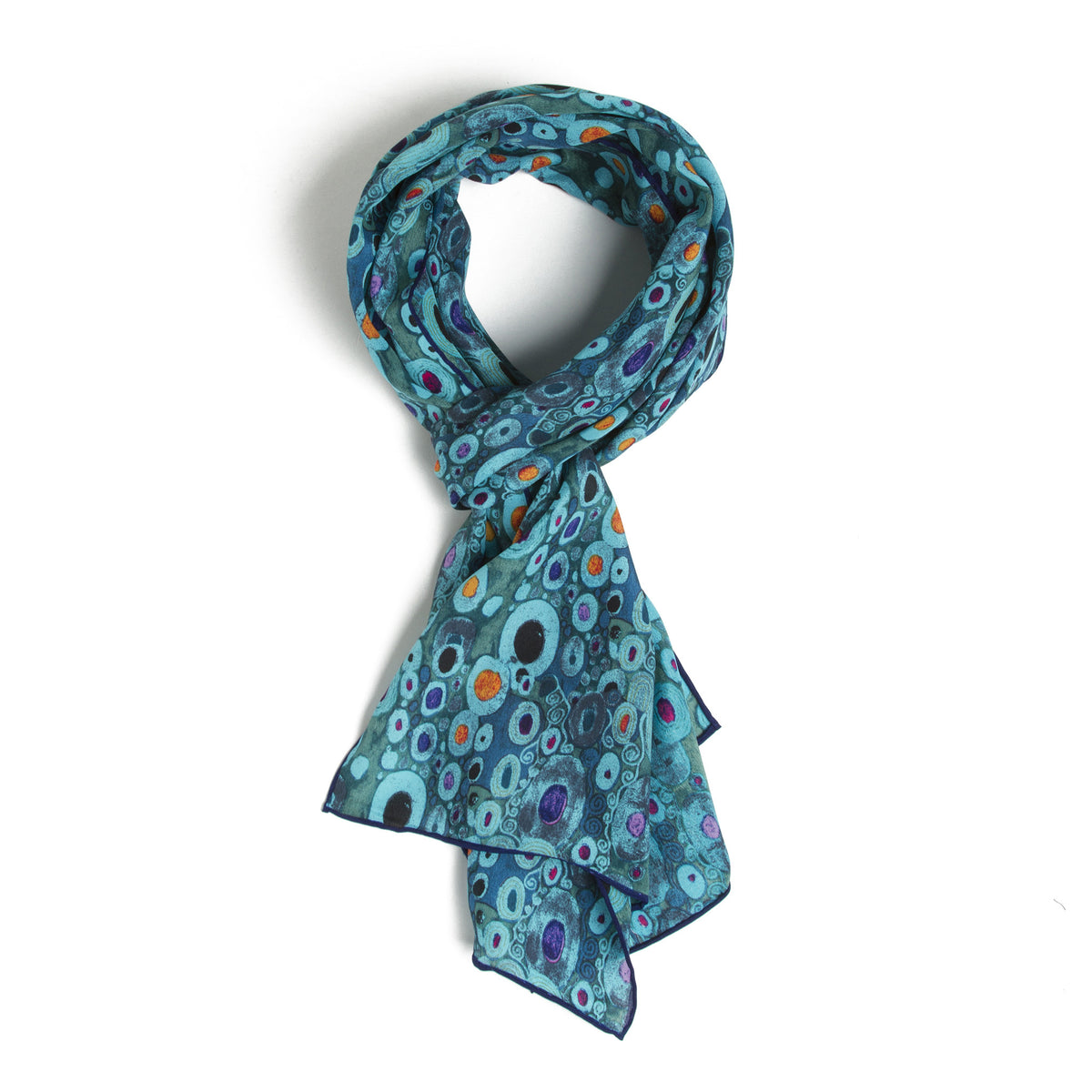 Klimt Silk Scarf- Hope II- Blue | Getty Store