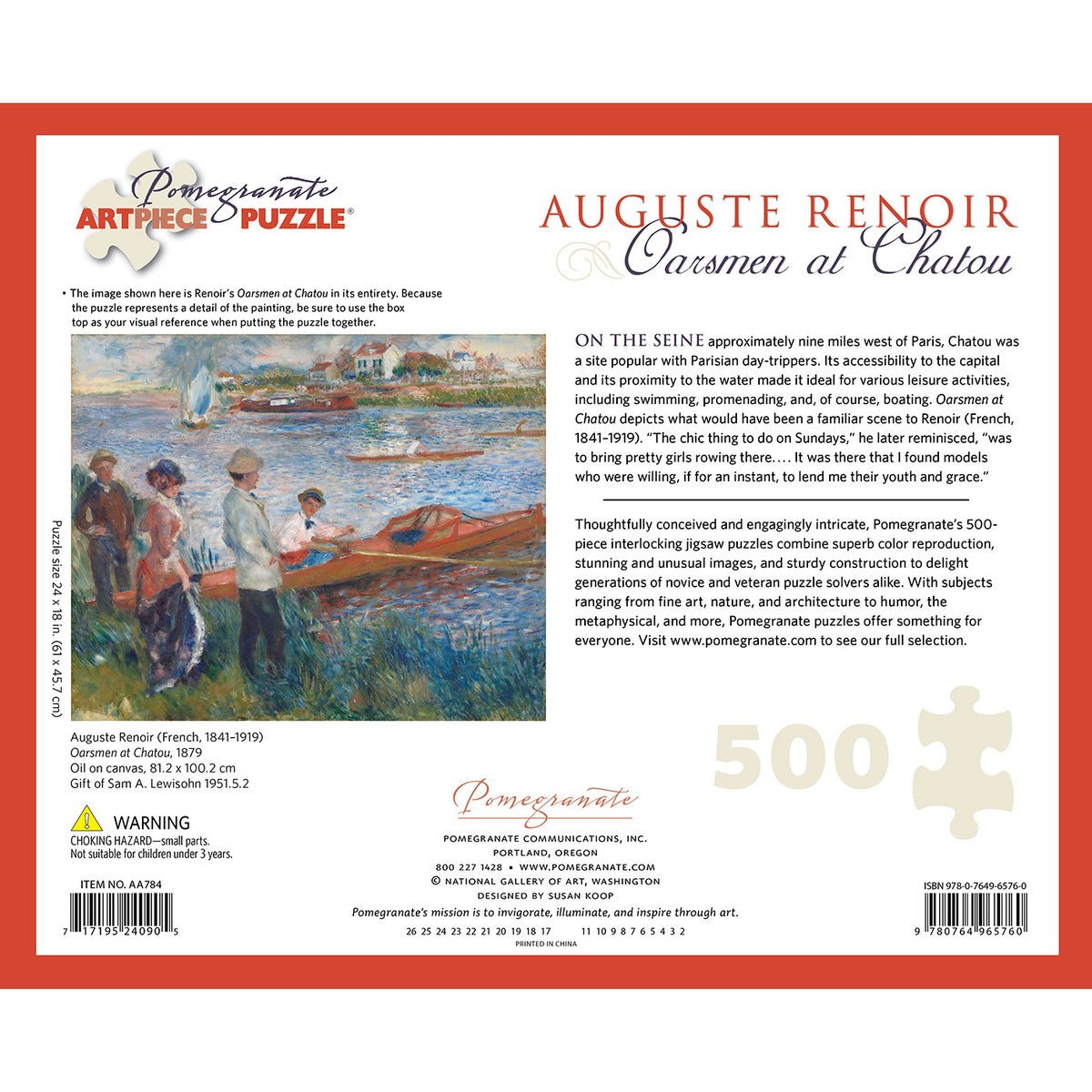 Renoir&#39;s Oarsmen at Chatou Puzzle - 500 Pieces