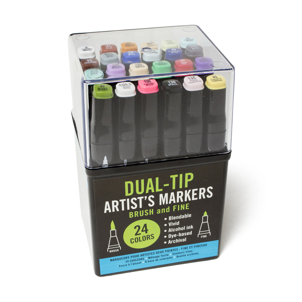 Studio Series Dual-Tip Artist's Markers - Set of 24 by Peter