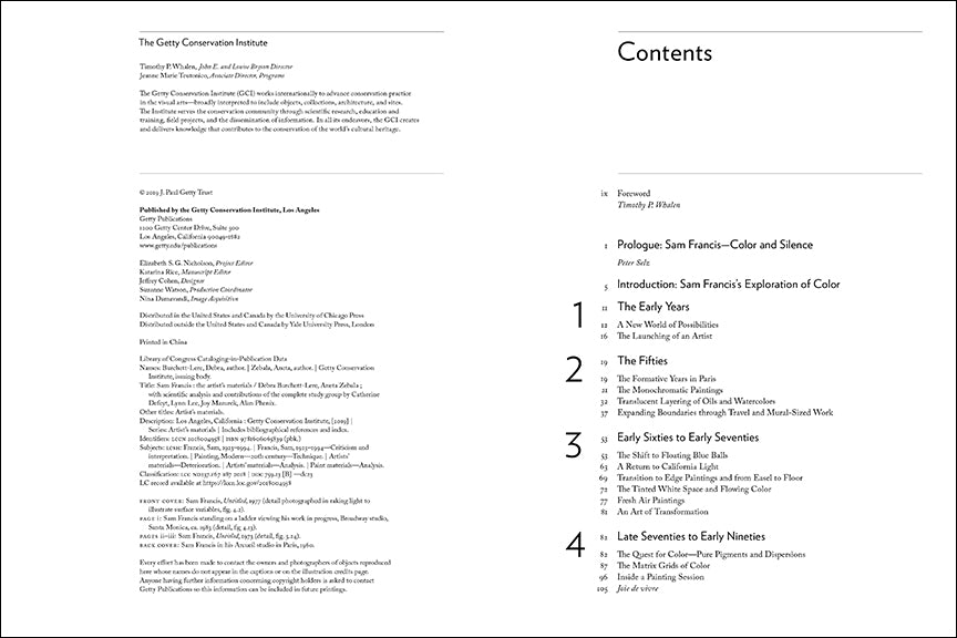 Sam Francis: The Artist’s Materials | Getty Store