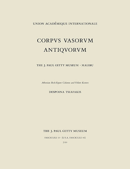 Corpus Vasorum Antiquorum, Fascicule 10: Athenian Red-Figure Column and Volute  | Getty Store