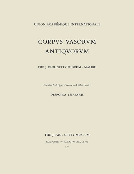Corpus Vasorum Antiquorum, Fascicule 10: Athenian Red-Figure Column and Volute  | Getty Store