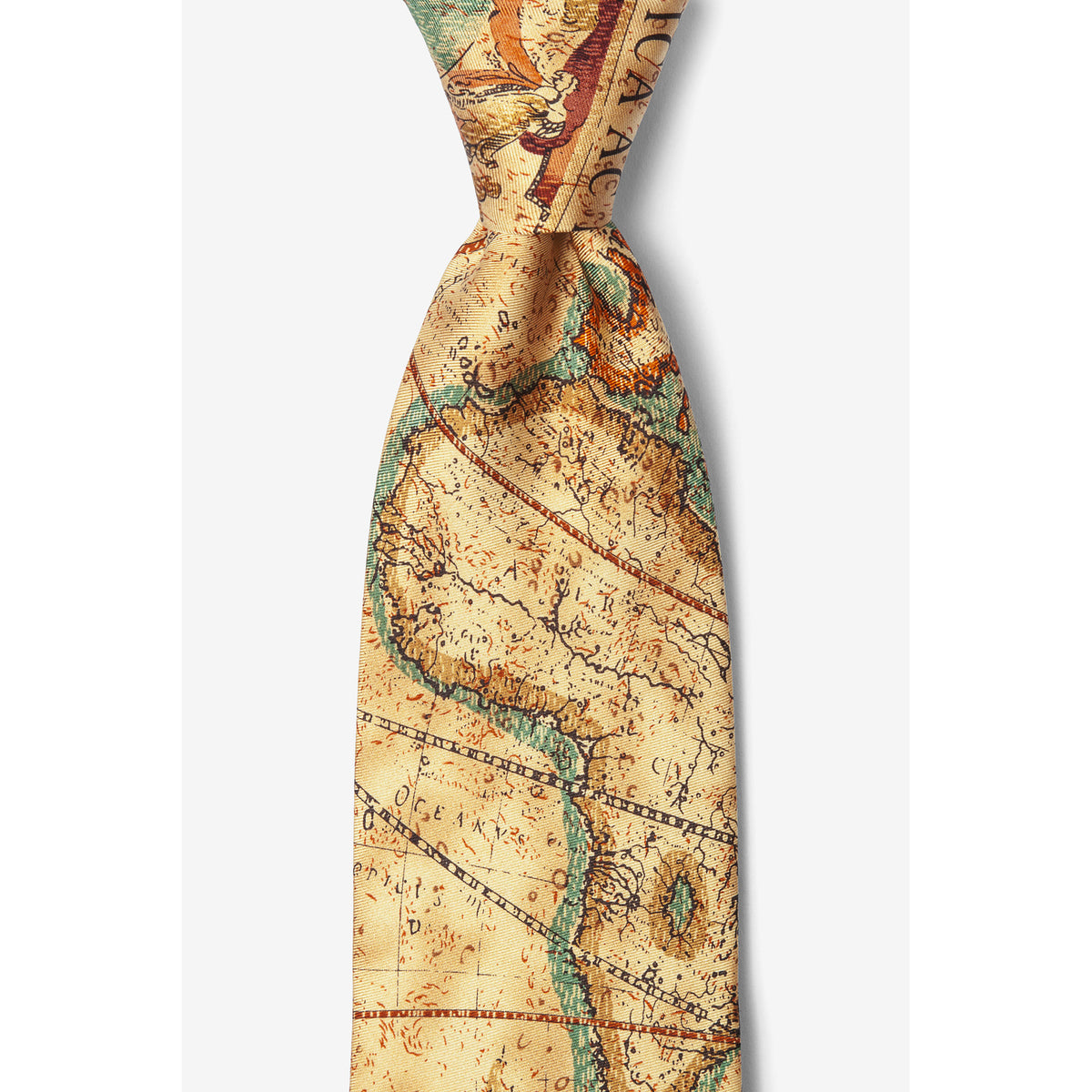 Silk Tie - Old World Map