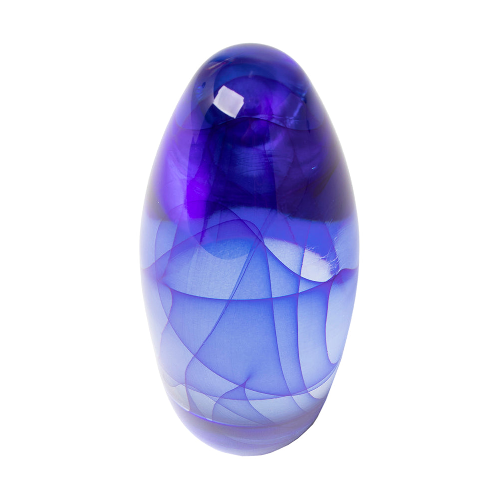 Glass Sculpture - Geyser Cone with Blue Veils