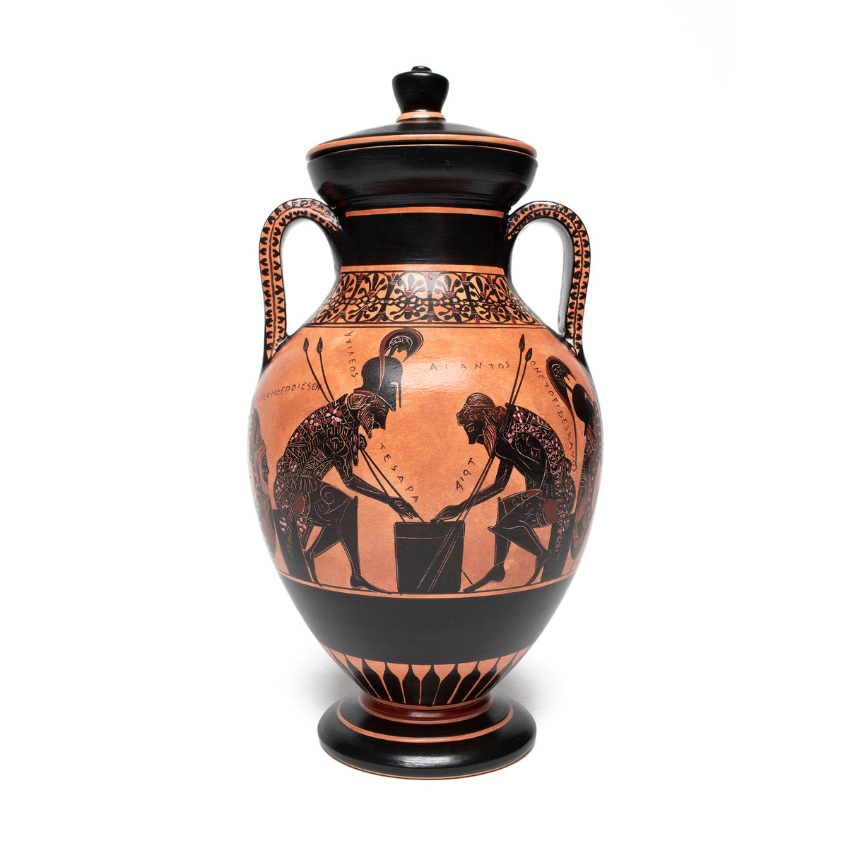 Greek Vase- Belly Amphora with Lid (8.5&quot; H) | Getty Store
