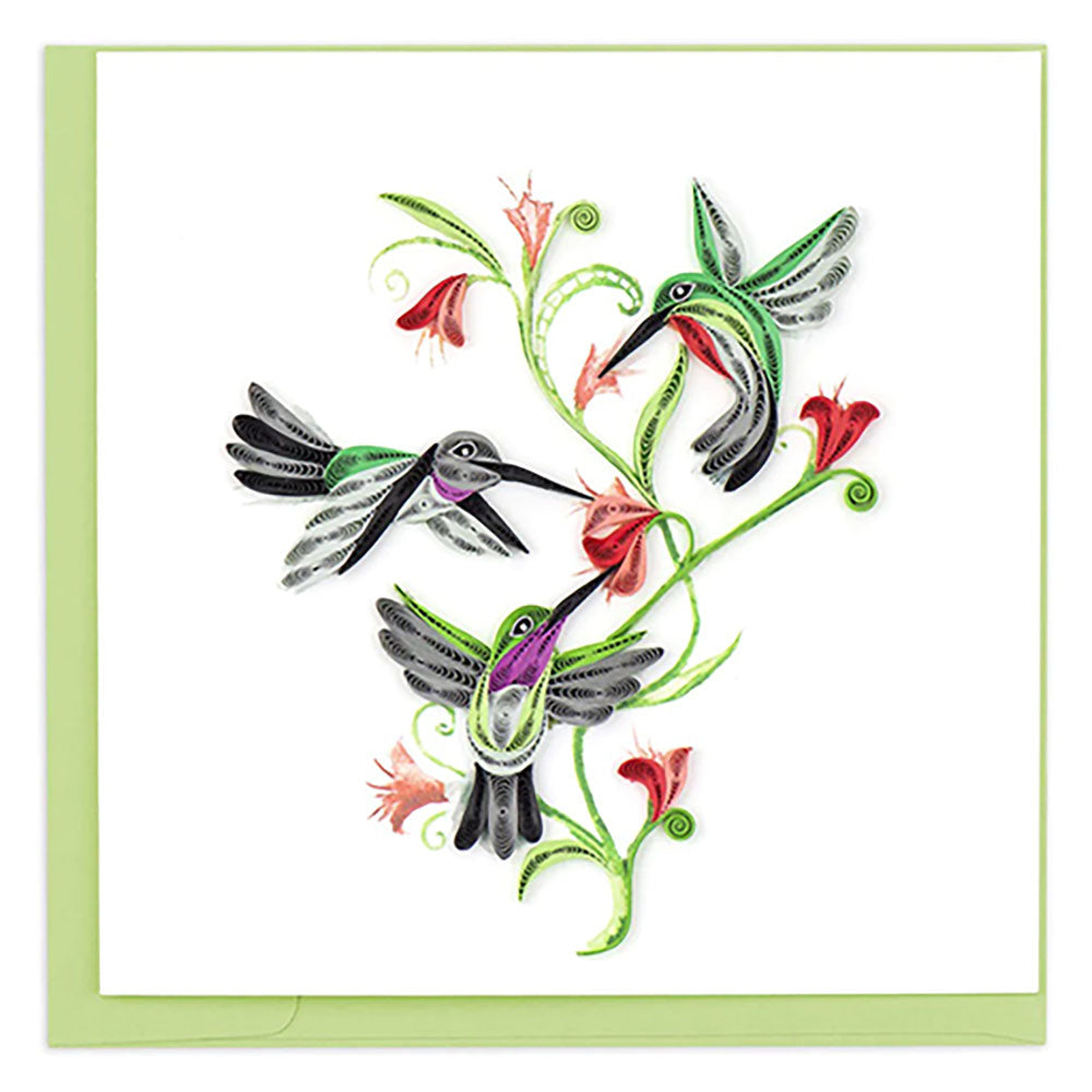 Quilled Card - Hummingbird Trio