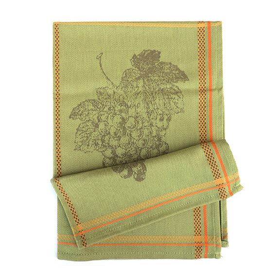 Jacquard Tea Towel - Green Grapes