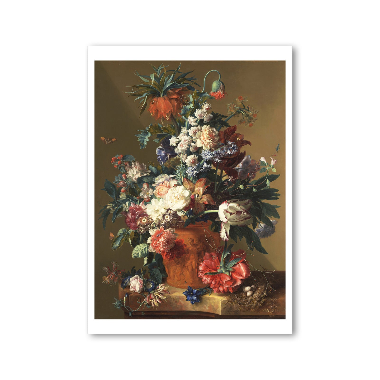 Van Huysum- Vase of Flowers- Postcard  | Getty Store