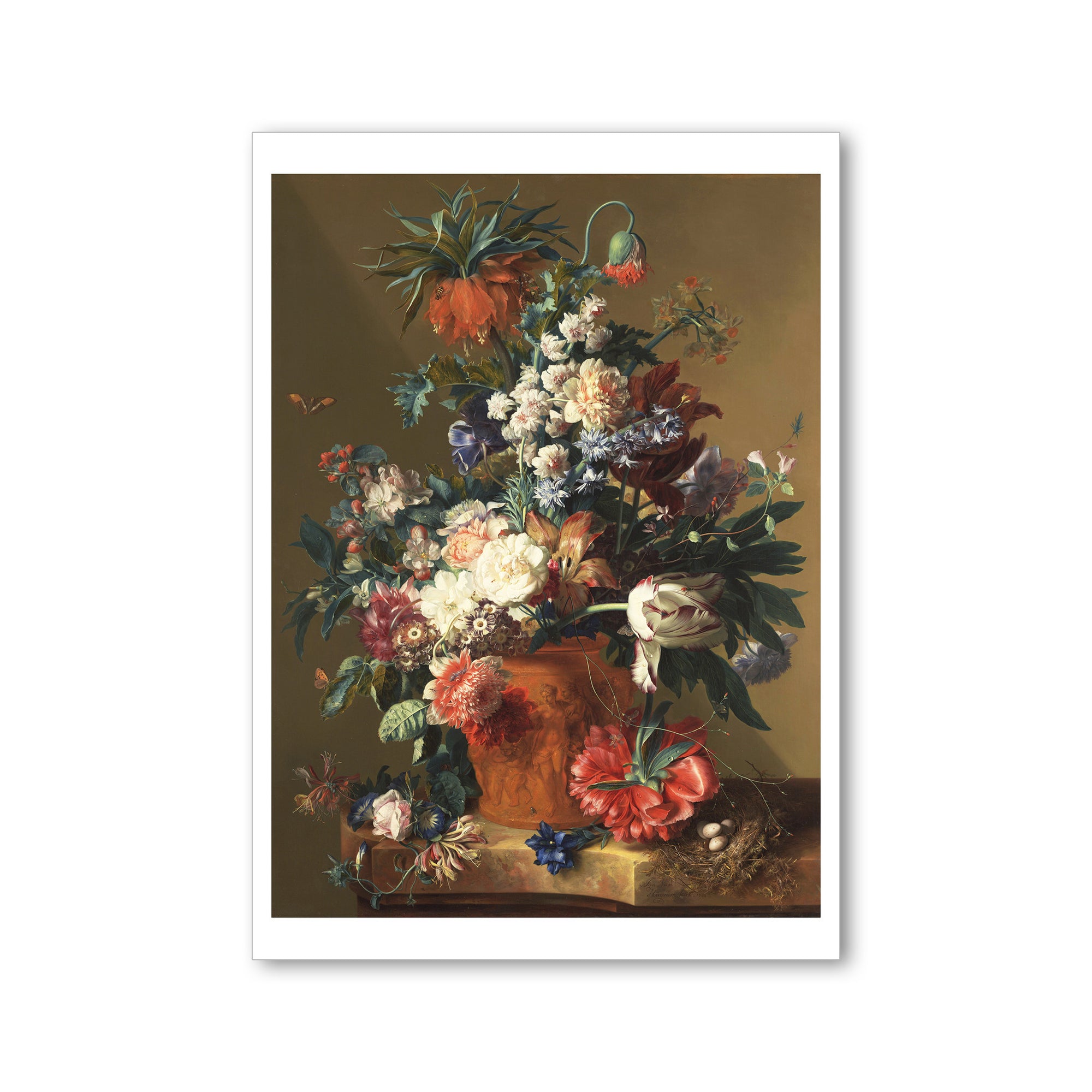 Van Huysum- Vase of Flowers- Postcard  | Getty Store