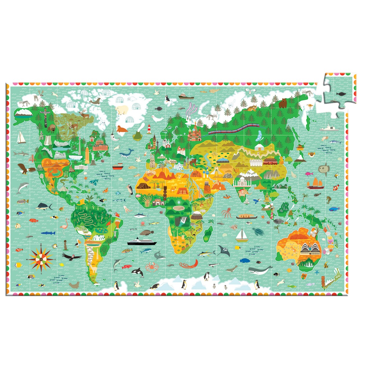 Around the World Puzzle- 200 pieces  | Getty Store