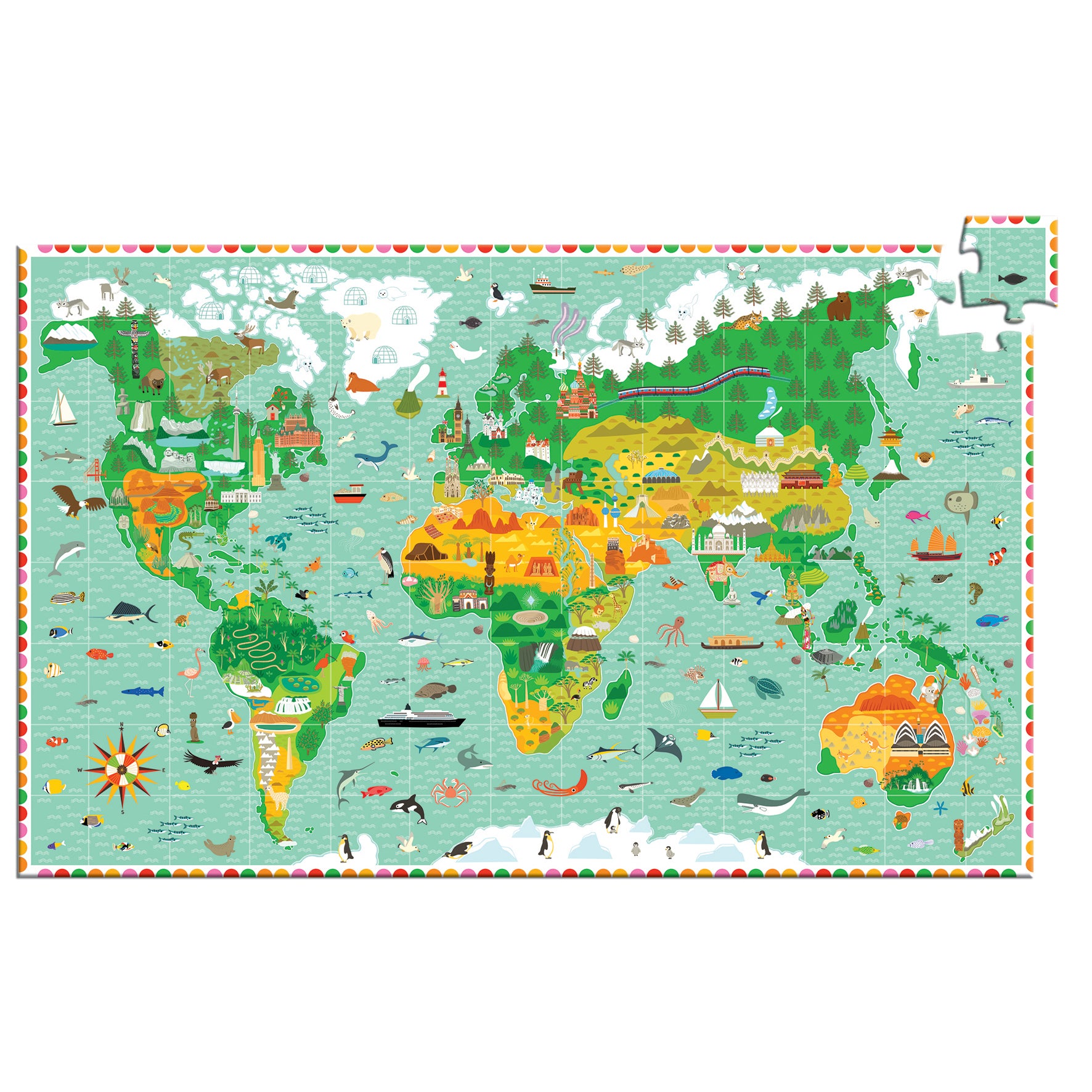Around the World Puzzle - 200 Pieces - Getty Museum Store