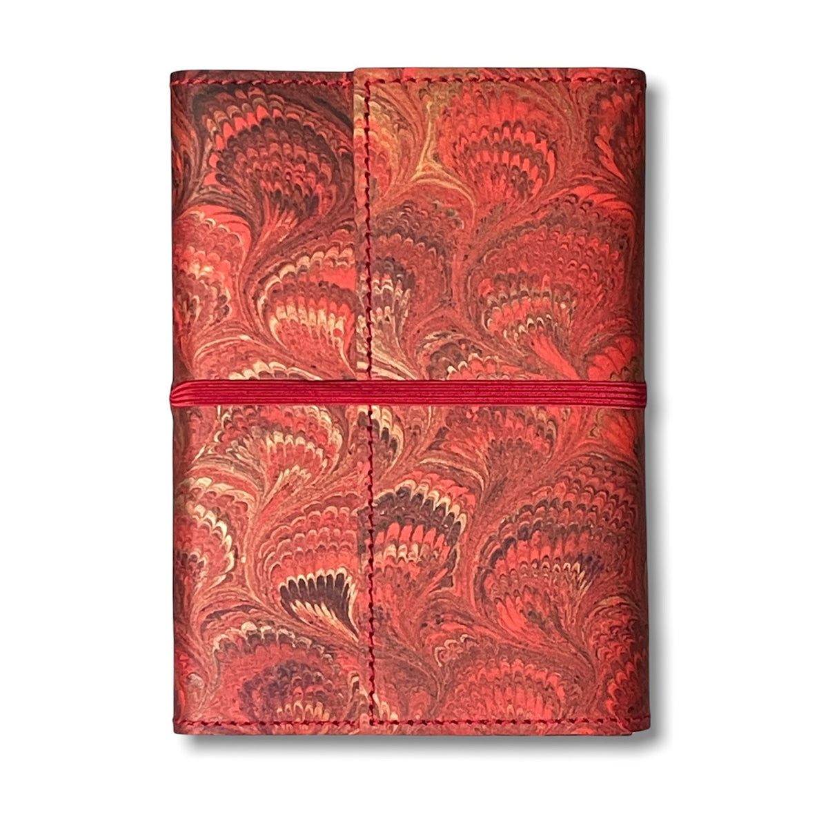 Florentine Sketchbook Marble Red Leather