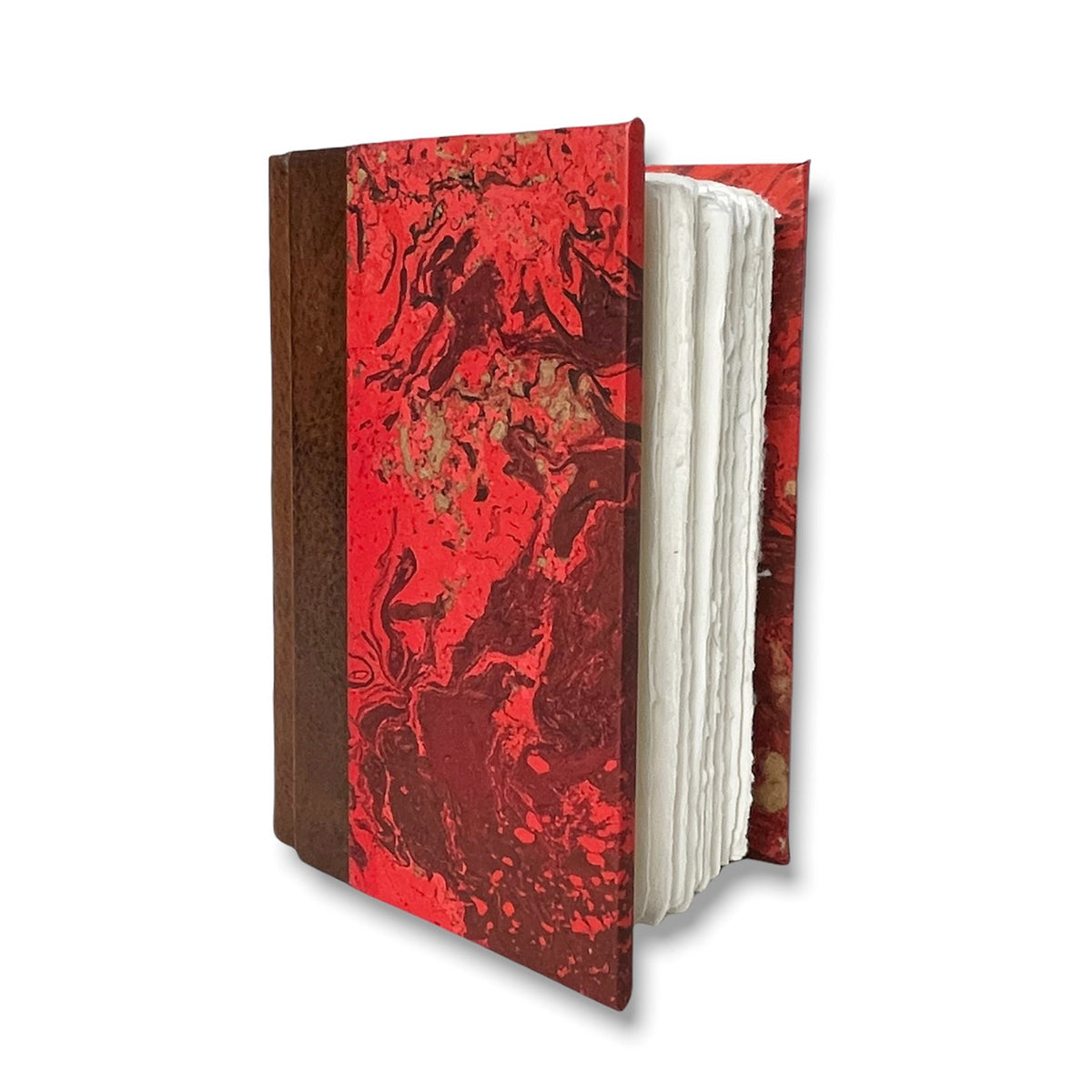 Red Leather Marble Sketchbook