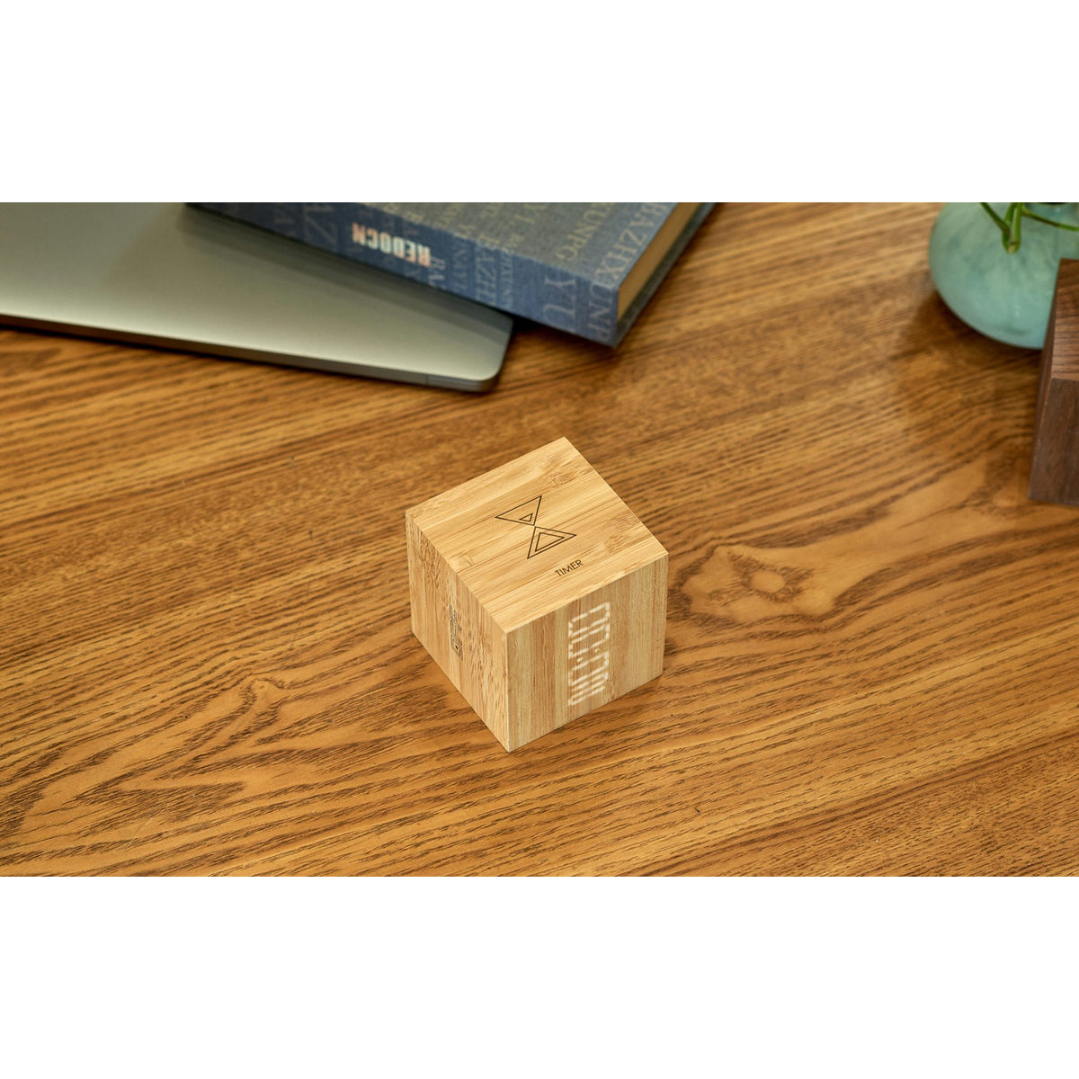 Cube Plus Clock - Bamboo