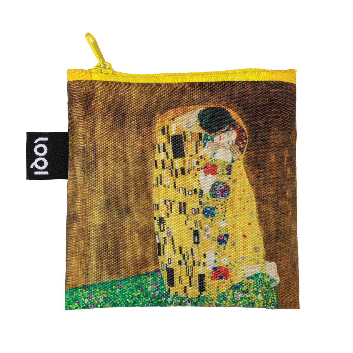 Tote Bag- The Kiss by Gustav Klimt- shown folded into pouch | Getty Store