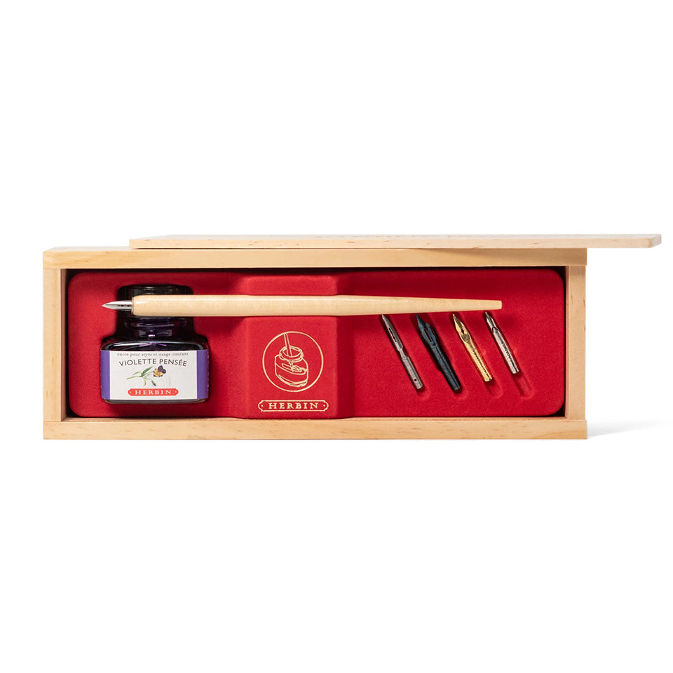 Calligraphy Wooden Box Gift Set - Getty Museum Store