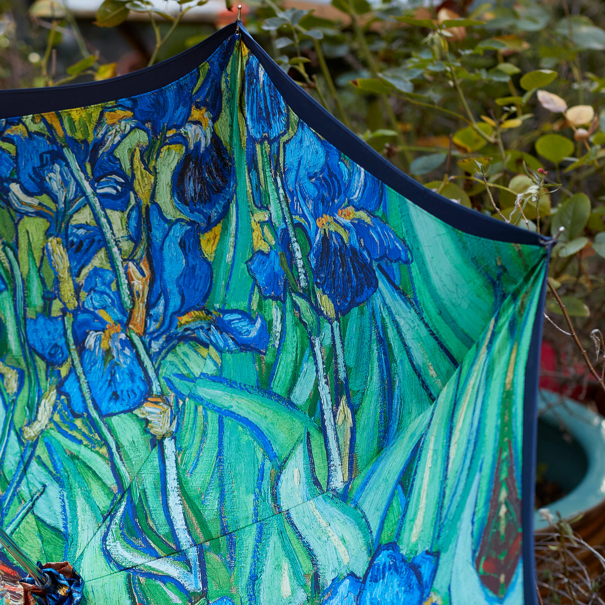 Van Gogh Irises Umbrella - Black