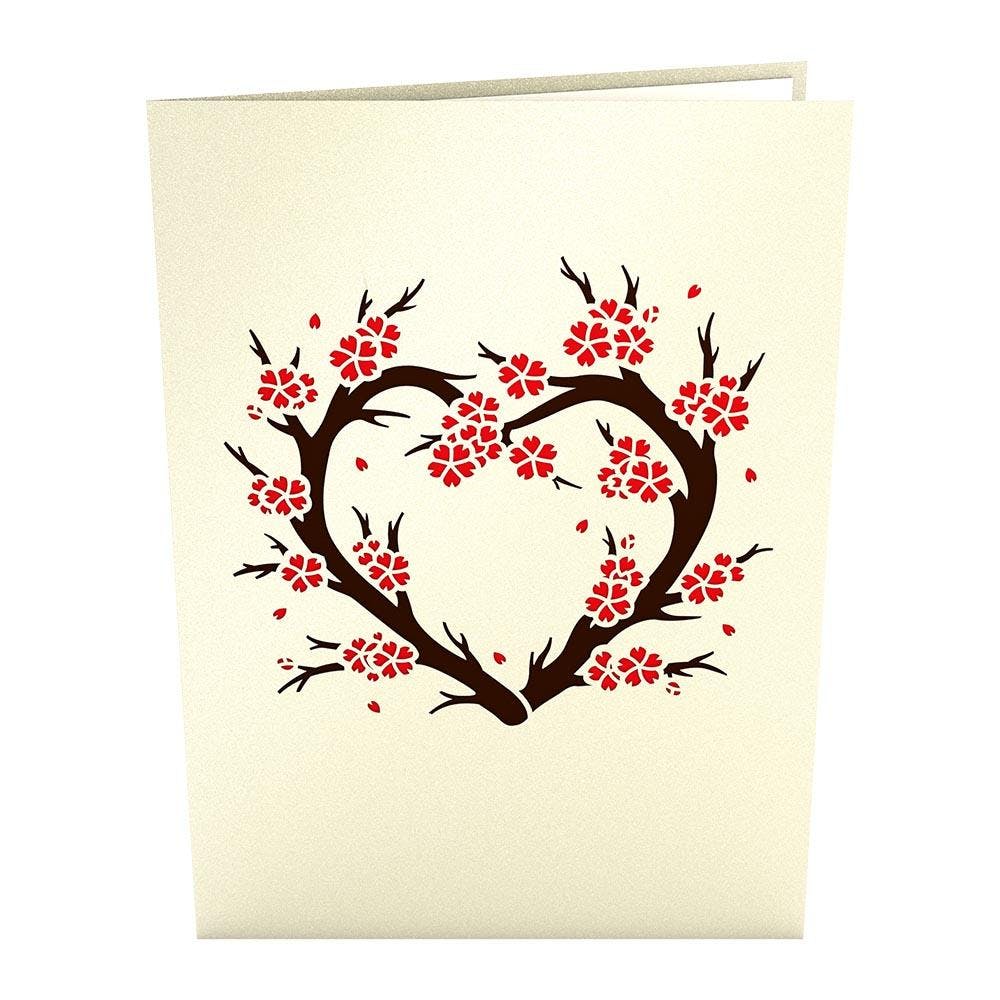 Pop-Up Notecard - Red Sakura Tree