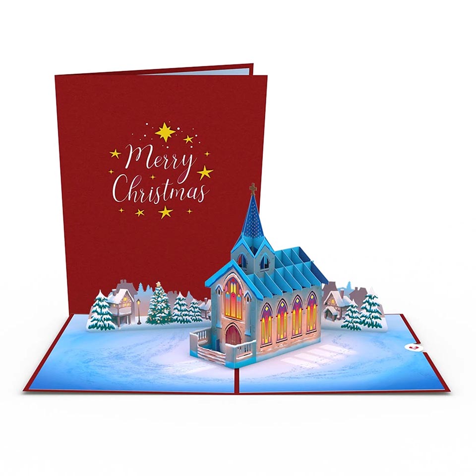 Stained Glass Chapel Pop-up Card