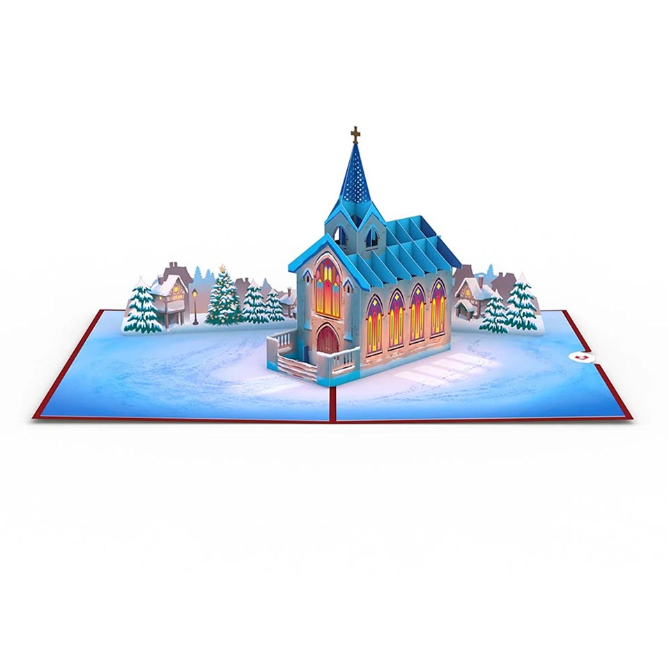 Stained Glass Chapel Pop-up Card