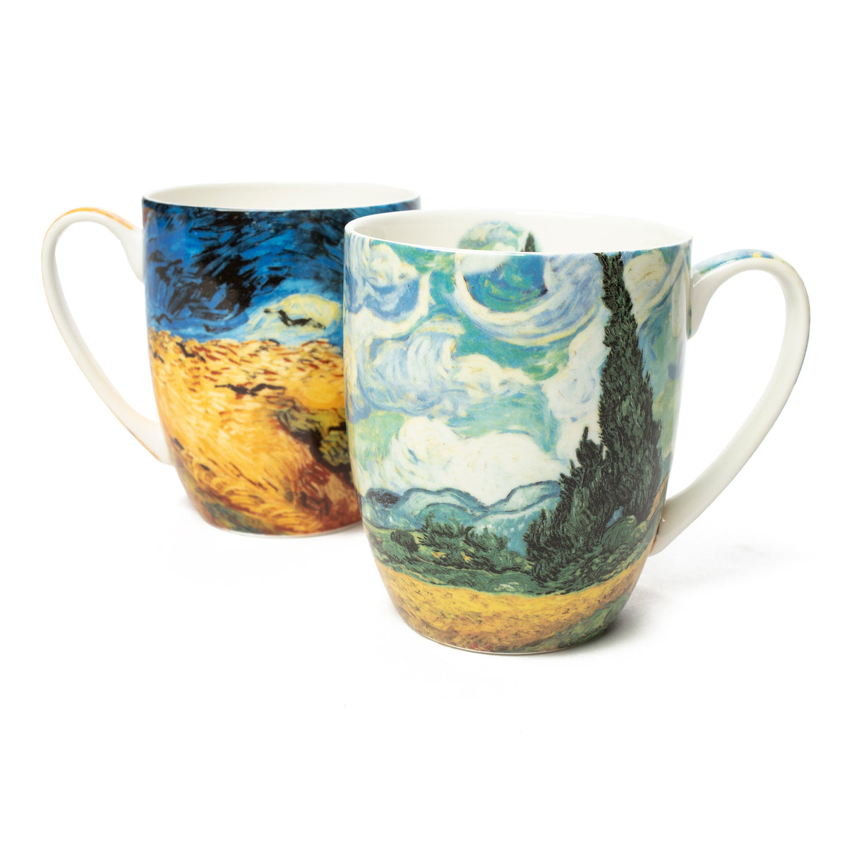Pair of Fine Bone China Mugs featuring Van Gogh&#39;s Wheatfields | Getty Store