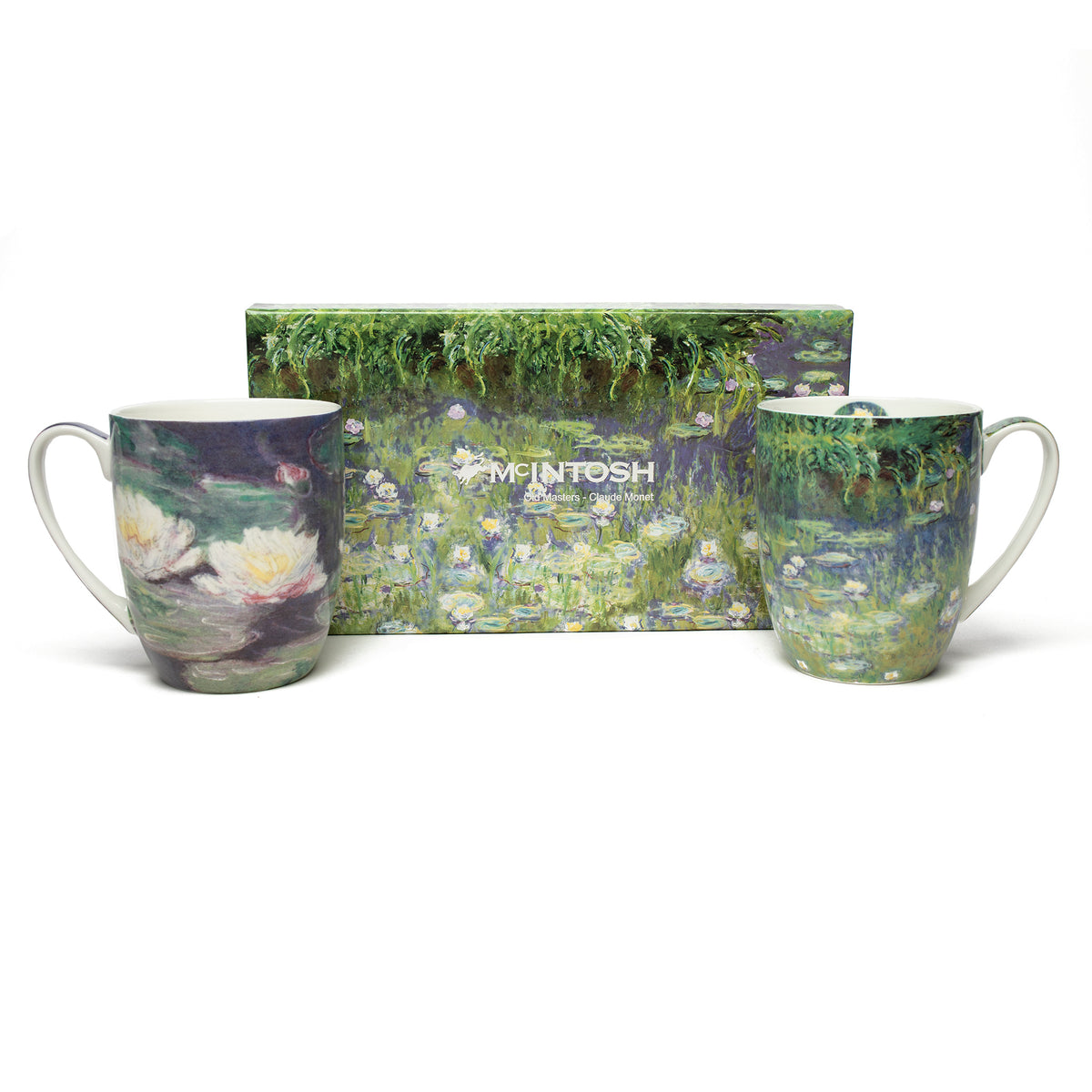 Pair of Fine Bone China Mugs featuring Monet&#39;s Water Lilies with gift box | Getty Store