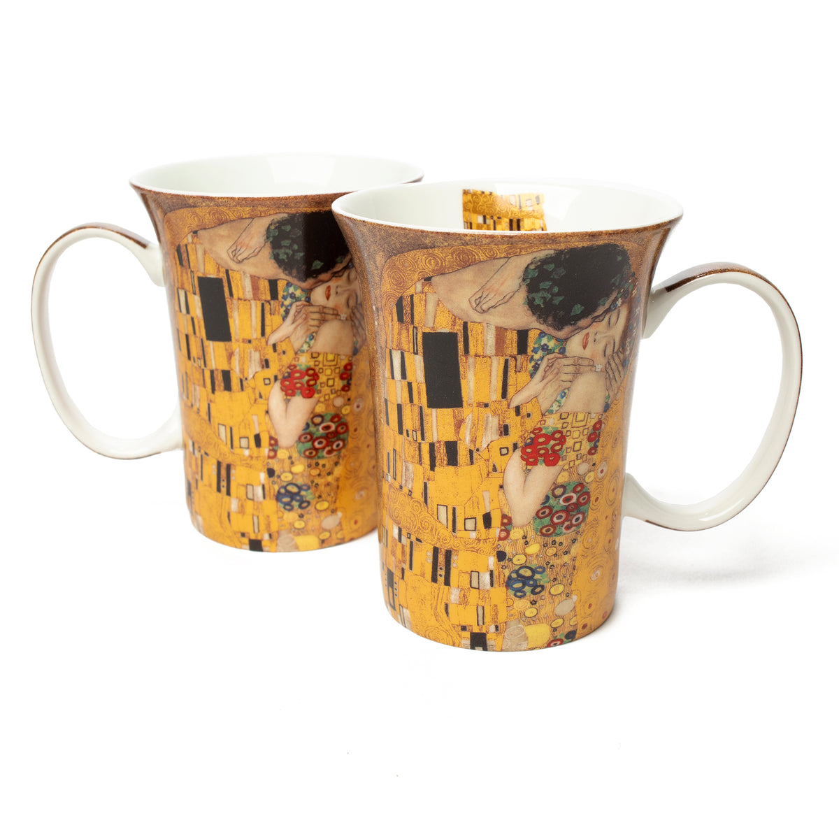 Pair of Fine Bone China Mugs featuring Klimt&#39;s The Kiss | Getty Store