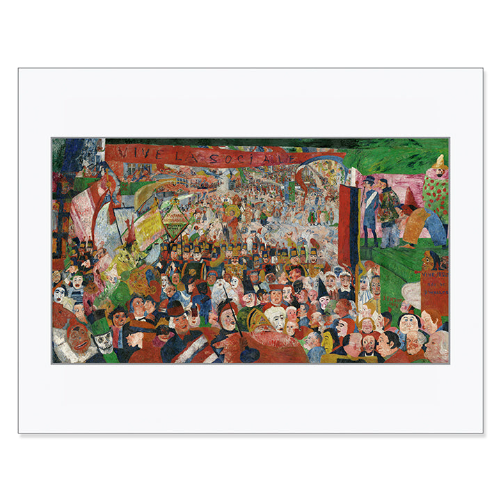 James Ensor Christ&#39;s Entry into Brussels in 1889  11 x 14 (inch) Matted Print