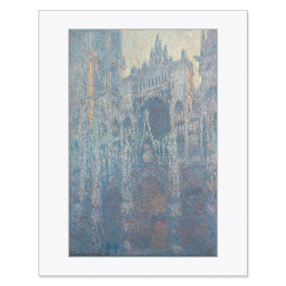 Monet-The Portal of Rouen Cathedral in Morning Light-11&quot;x14&quot; Matted Print | Getty Store