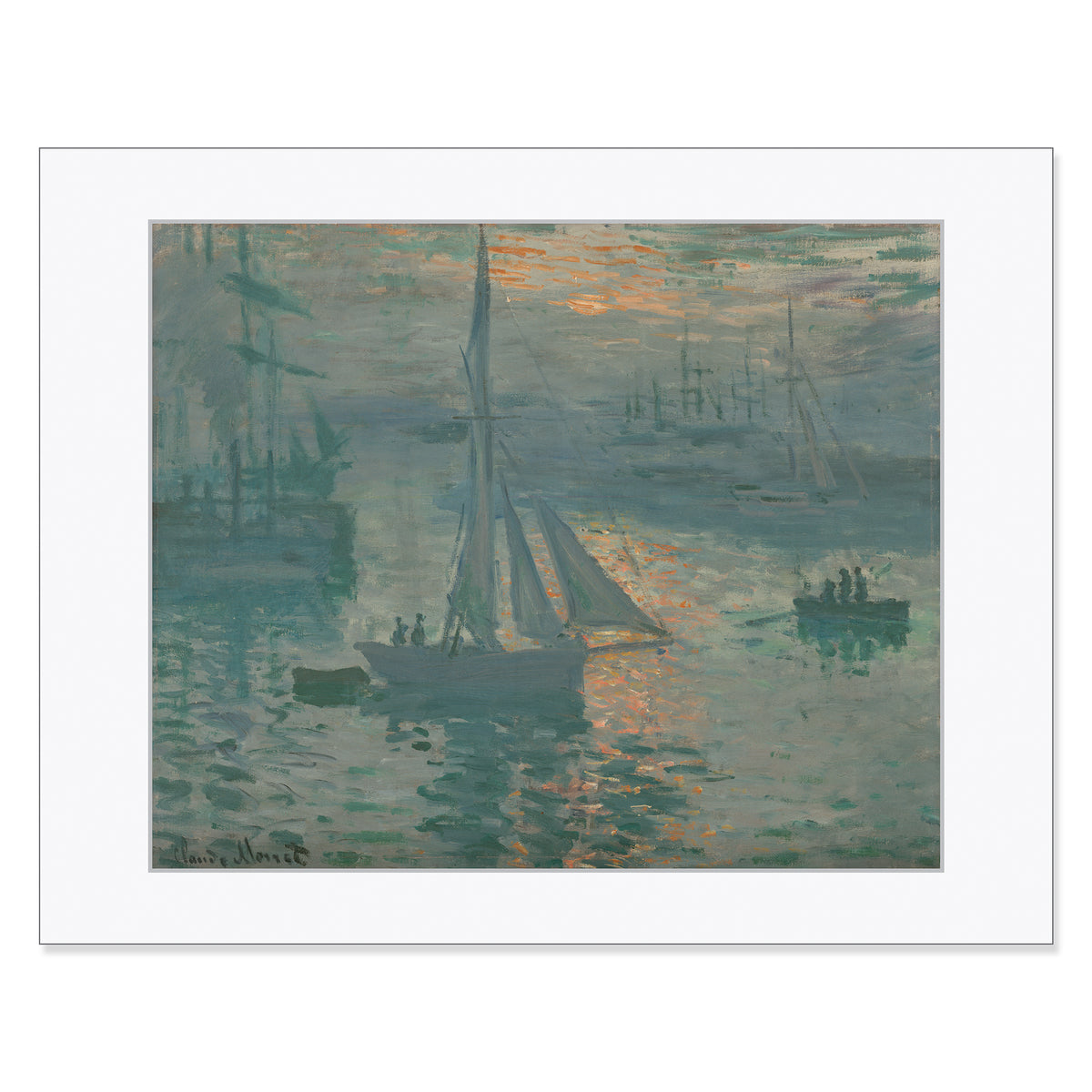 Monet-Sunrise (Marine) - 11&quot;x14&quot; Matted Print | Getty Store