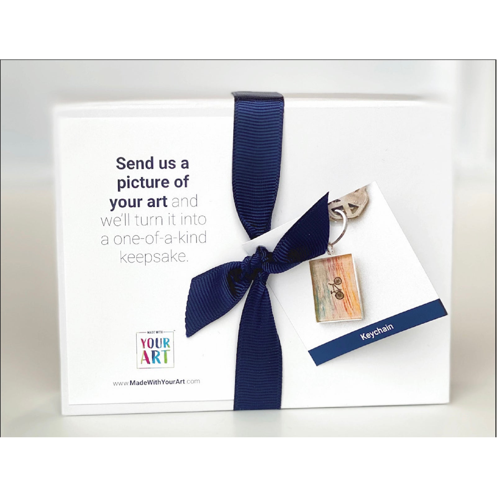 Two keys with hand drawn key chain