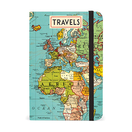 Vintage Travel Map Notebook