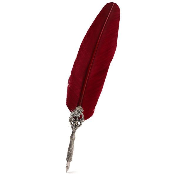 Feather Quill Pen - Burgundy | Getty Store