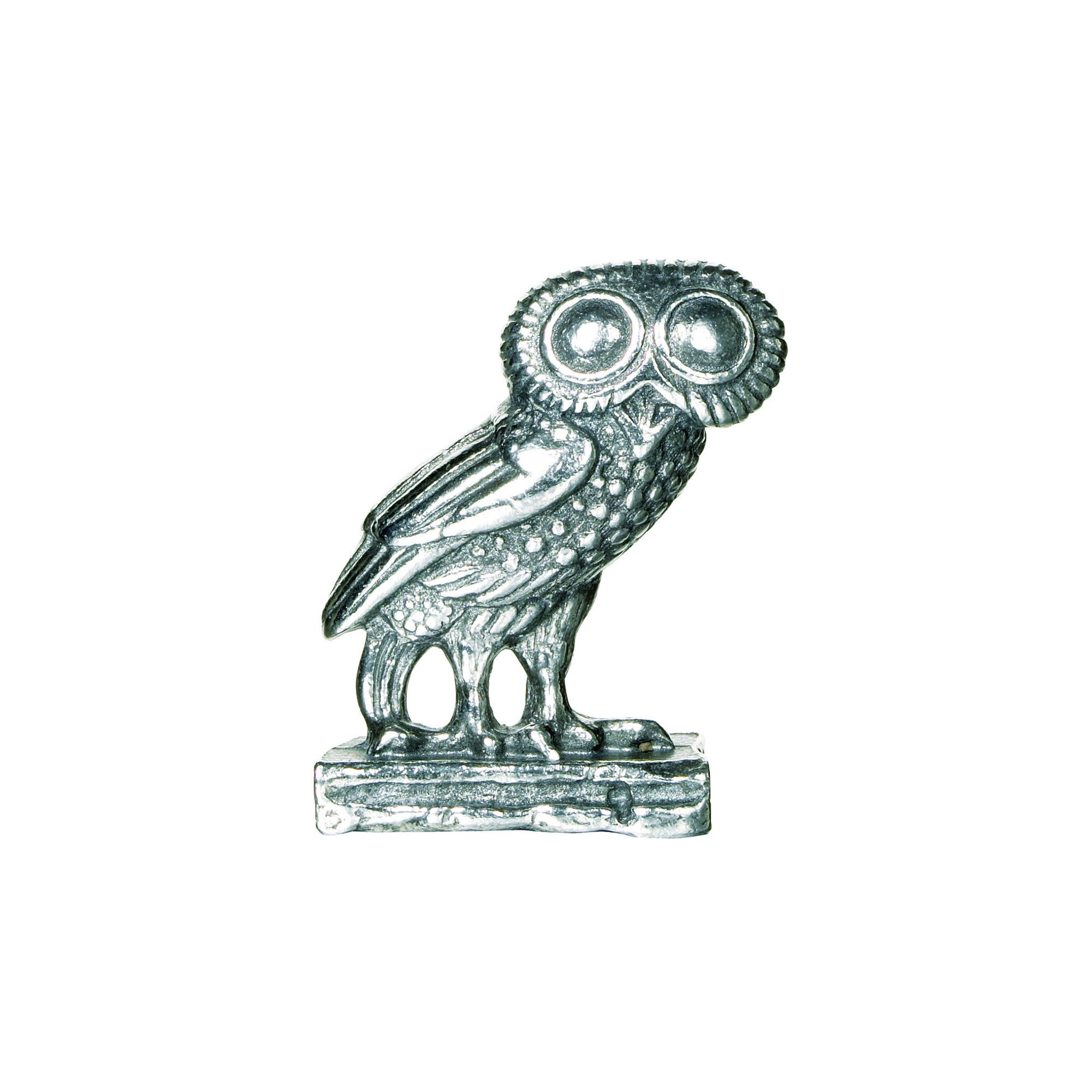Athena's Greek Owl- Miniature Pewter Figure | Getty Store