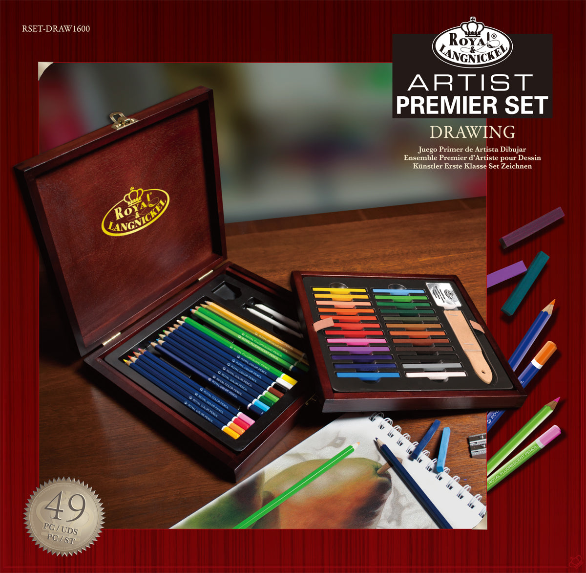 Premium Drawing Set in Wood Case | Getty Store