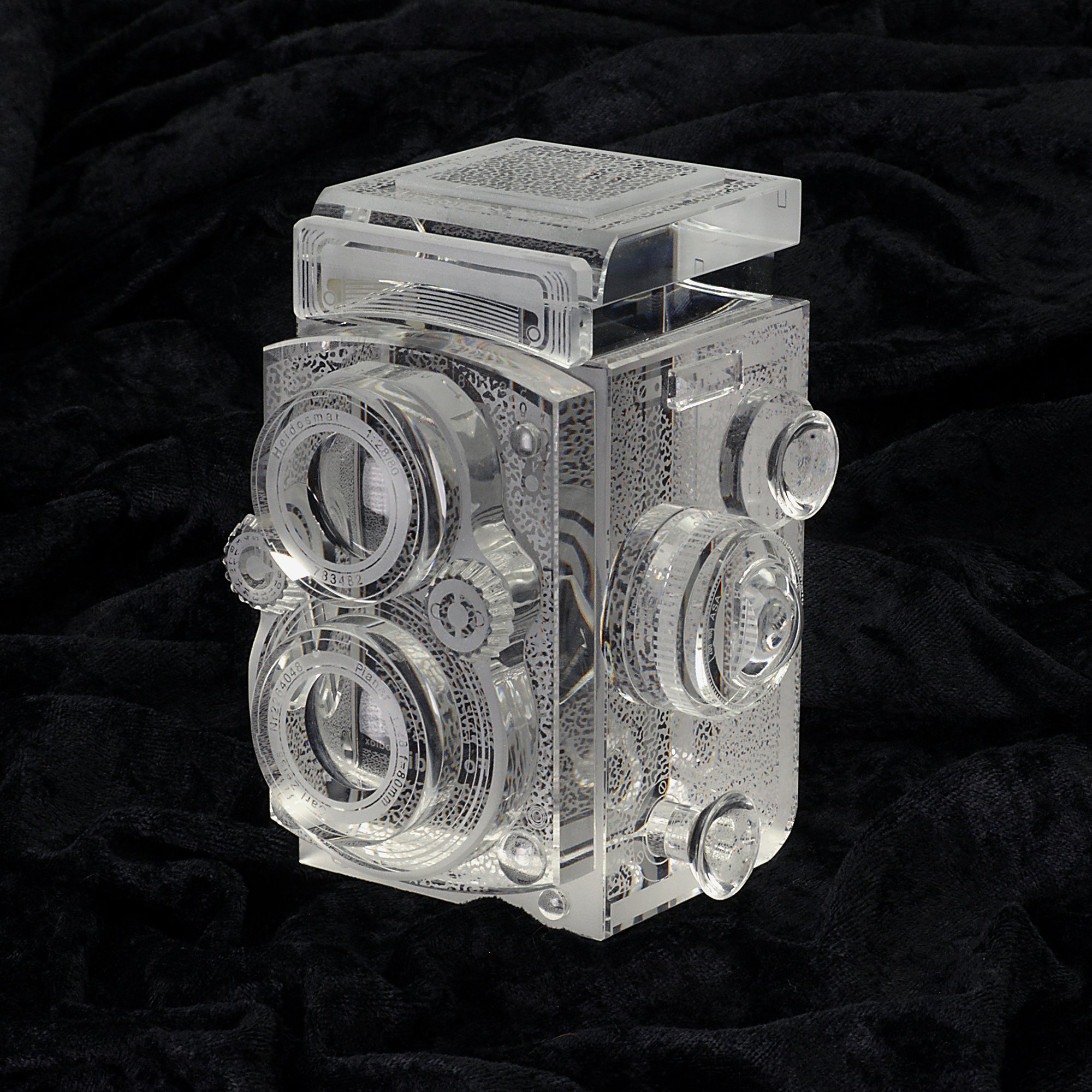 Crystal Glass Replica of the Rolleiflex 2.8 Camera | Getty Store