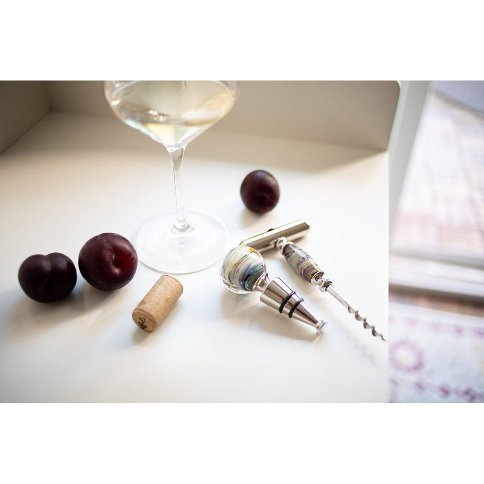 Chalcedony Glass Wine Set