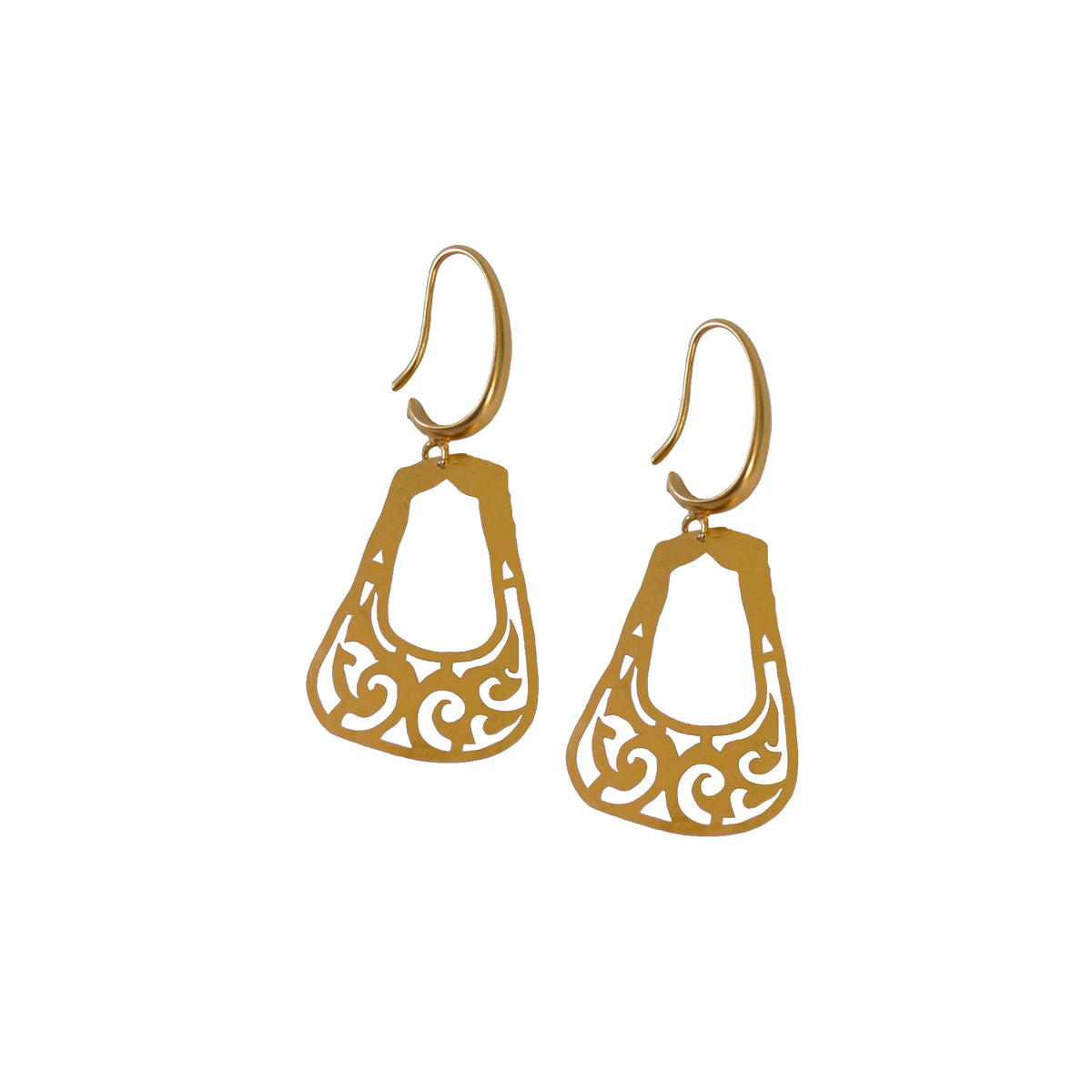 Bactrian Ornament Small Hook Earrings