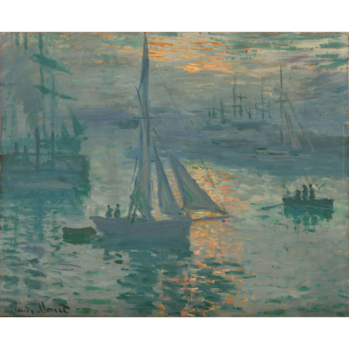 Porcelain Ornament - Claude Monet Sunrise (Marine)